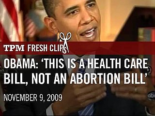 Front Page: Obama Wants Healthcare Bill, Not Abortion Bill