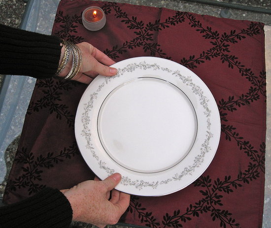 Center your dinner plate.