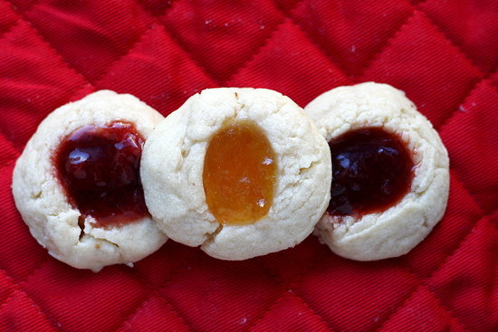 Apricot Almond Thumbprint Cookies