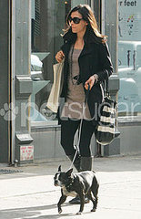 Photos of Famke Janssen Walking Her Dog in SoHo