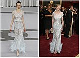 The Oscars Gowns Runway vs. Red Carpet