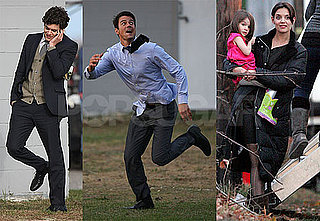 Photos of Adam Brody And Josh Duhamel Filming The Romantics With Katie Holmes After She Talked Her Way Through New Moon