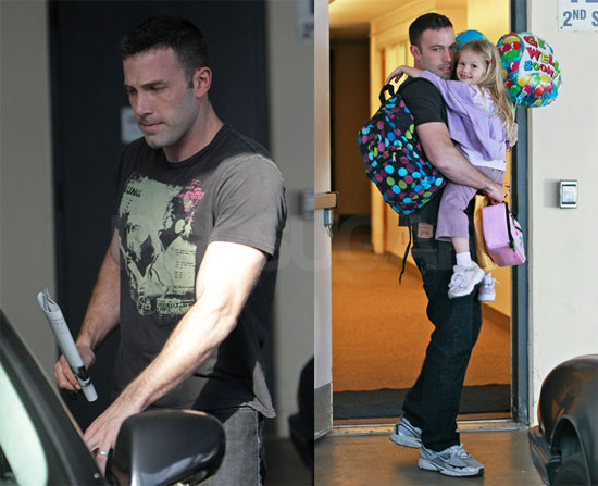 Photos of Ben Affleck and Violet Leaving School