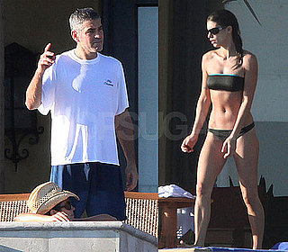 George Clooney Photos and Bikini Photos of Elisabetta Canalis in Mexico with Cindy Crawford and Rande for Thanksgiving