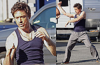 Photos of RDJ on set