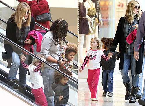 Photos of Heidi Klum Out Shopping in LA With Leni, Johan and Henry Samuel
