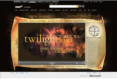 MSN Gets Its Very Own Twilight Website