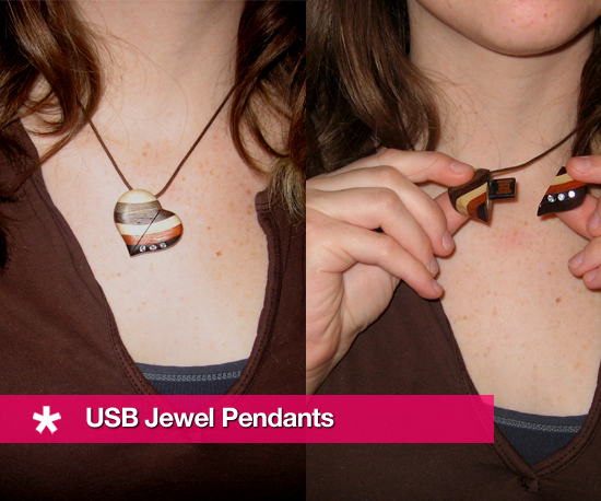 Custom-Designed USB Jewel Pendants Custom-Designed USB Jewel Pendants