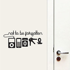 Vinyl Wall Decals Remind You of What You Forgot Before Leaving