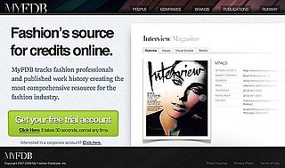 The IMDB of Fashion Industry, My Fashion Database 2009-11-19 13:00:22