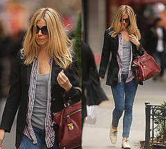 Sienna Miller in Black Blazer, Striped Shirt, Red Prada Bag in New York City 2009-12-04 11:09:49 Sienna Miller in Black Blazer, Striped Shirt, Red Prada Bag in New York City 2009-12-04 11:09:49