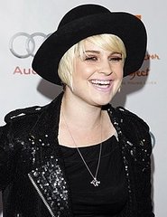 Photo of Kelly Osbourne in Winter Wide Brim Hat at 12th Annual Cracked Xmas Gala at The Wiltern in LA
