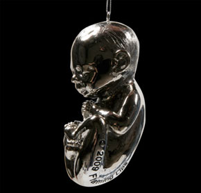 Silver Fetus Ornament from The Flaming Lips