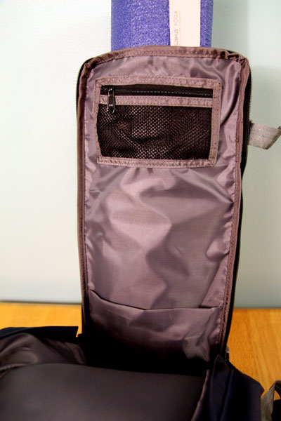 Inside of large compartment, showing zippered pocket Inside of large compartment, showing zippered pocket