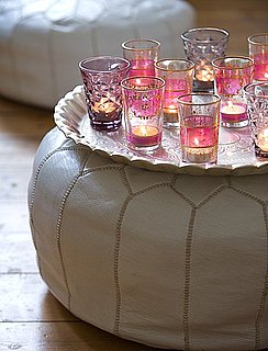 Casa Quickie:  Pouf + Tray = Instant Entertaining Space