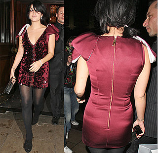 Lily Allen at the Morgan Awards in London in Red Dress