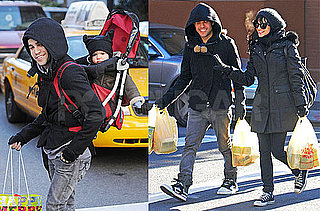 Photos of Pete Wentz, Ashlee Simpson, and Bronx Wentz Shopping in NYC