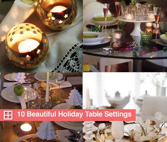10 Beautiful Holiday Table Settings 10 Beautiful Holiday Table Settings