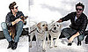 Photos of Zac Efron Playing With Puppies in the Snow
