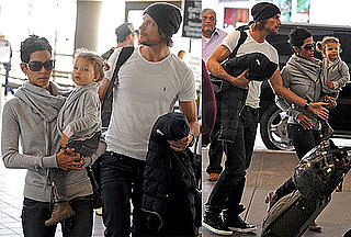Photos of Halle Berry, Nahla and Gabriel Aubrey at LAX Heading Away for Holidays