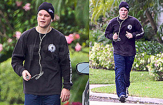 Photos of Matt Damon Jogging in Miami