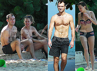 Gallery of Hot Candid Photos of Shirtless Jude Law & Bikini Clad Sienna Miller on Christmas & Birthday Holiday in Barbados