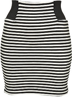 The Look For Less: Pleasure Doing Business Striped Banded Skirt  