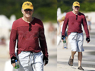 Photos of Steve Martin Taking a Walk on the Beach in St. Bart's