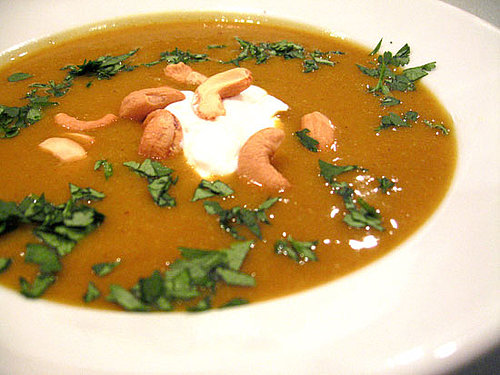 A Light Version of Coconut Curry Butternut Squash Soup