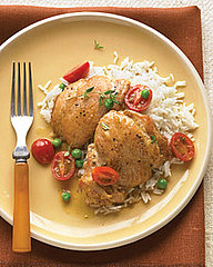 Fast & Easy Everyday Food Recipe For Braised Chicken With White Wine, Tomatoes, and Peas Fast & Easy Everyday Food Recipe For Braised Chicken With White Wine, Tomatoes, and Peas