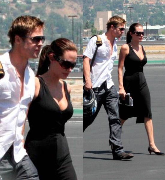 Brad and Angelina Fly High