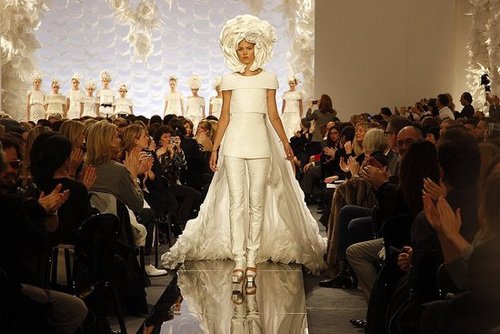 Chanel's Spring 2009 Couture Paper Party Causes Model Fall