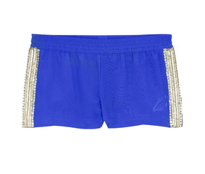 Jade Jagger Zigzag Beaded Shorts