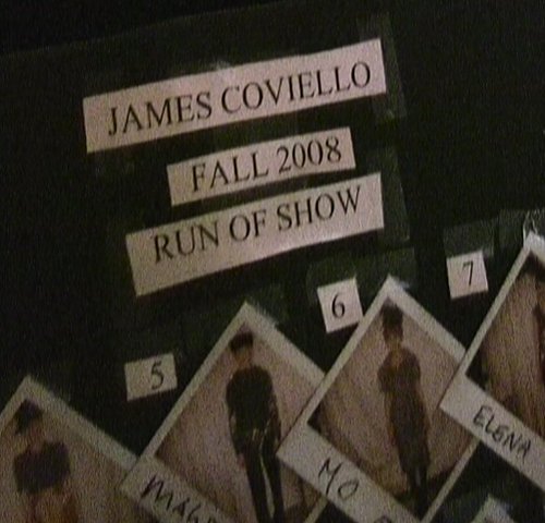 Backstage at James Coviello Fall Winter 2008