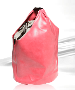 Marni Bucket Shoulder Bag in Rouge Red Eco Leather