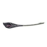 CALLY LILY BROOCH, BLACK SAPPHIRE