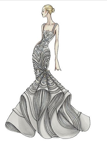 Spring 2009 Atelier Versace: Red Carpet Ruffles and Whorls Spring 2009 Atelier Versace: Red Carpet Ruffles and Whorls
