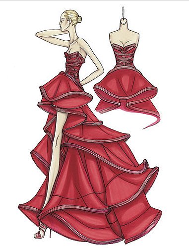 Spring 2009 Atelier Versace: Red Carpet Ruffles and Whorls Spring 2009 Atelier Versace: Red Carpet Ruffles and Whorls