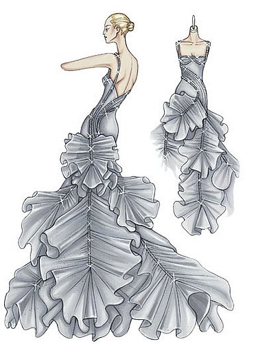 Spring 2009 Atelier Versace: Red Carpet Ruffles and Whorls Spring 2009 Atelier Versace: Red Carpet Ruffles and Whorls