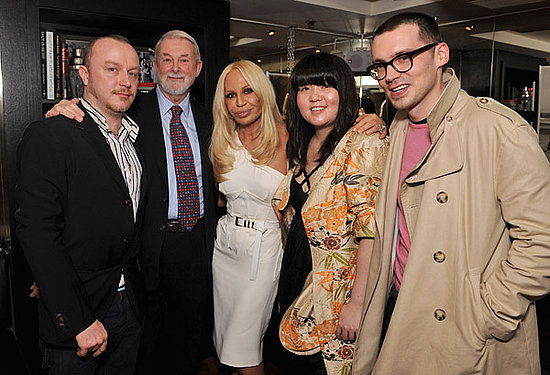 Chris Brooke of Basso & Brooke, Colin McDowell, Donatella Versace, Eun Jeong Hong, Erdem Moralioglu of Erdem