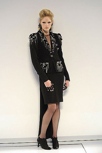 Karl Lagerfeld's Fall 2009 Chanel Couture: All High/Low Skirts and Perfume Bottles Karl Lagerfeld's Fall 2009 Chanel Couture: All High/Low Skirts and Perfume Bottles