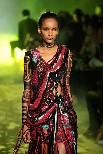 Rodarte, Inspired by Death Valley and Vultures, Go Goth Tribal Warrior for Spring 2010 Rodarte, Inspired by Death Valley and Vultures, Go Goth Tribal Warrior for Spring 2010