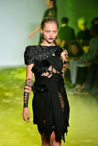 Rodarte, Inspired by Death Valley and Vultures, Go Goth Tribal Warrior for Spring 2010 Rodarte, Inspired by Death Valley and Vultures, Go Goth Tribal Warrior for Spring 2010