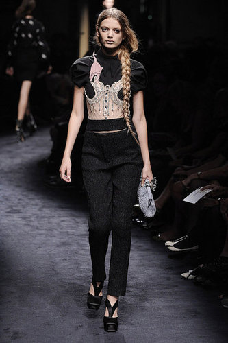 Miuccia Prada Interprets "Innocence" with Cat and Bird Prints for Miu Miu Spring 2010 Miuccia Prada Interprets "Innocence" with Cat and Bird Prints for Miu Miu Spring 2010