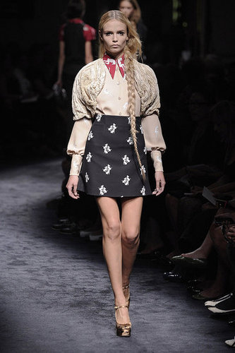 Miuccia Prada Interprets "Innocence" with Cat and Bird Prints for Miu Miu Spring 2010 Miuccia Prada Interprets "Innocence" with Cat and Bird Prints for Miu Miu Spring 2010