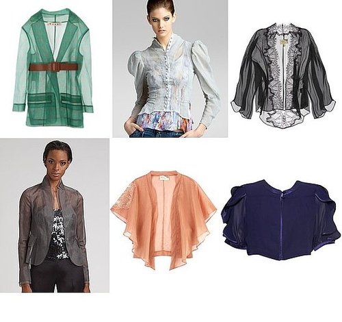 Shopping: Sheer Bed Jackets For Spring 