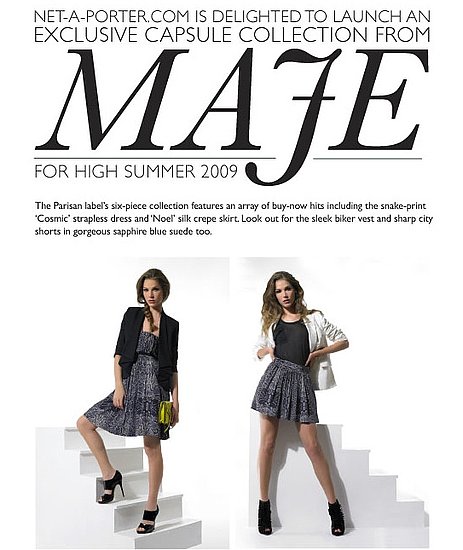 Net-a-Porter Launches Exclusive Capsule Collection With Maje Net-a-Porter Launches Exclusive Capsule Collection With Maje