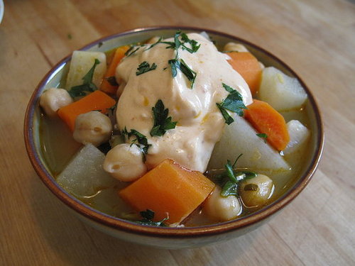 Fast & Easy Recipe For Moroccan Vegetable Tagine With Harissa Yogurt