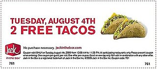 Two Free Tacos From Jack in the Box