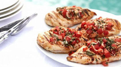 Fast and Easy Recipe For Grilled Bruschetta Chicken